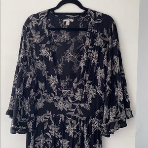 Amuse society  black floral print maxi dress!